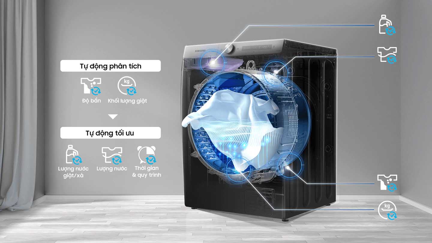 Máy giặt thông minh AI EcoBubble™ 9kg (WW90TP44DSH)
