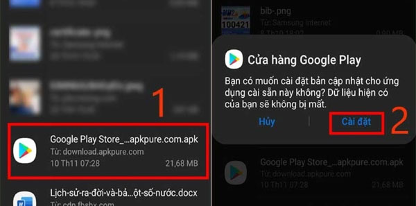 Tải CH play cho điện thoại Samsung