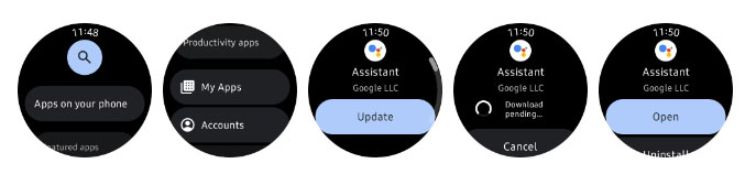 Google assistant trên Galaxy watch4