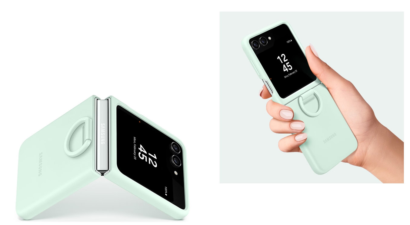 Ốp Silicone Samsung Galaxy Z Flip5 kèm Vòng đeo tay