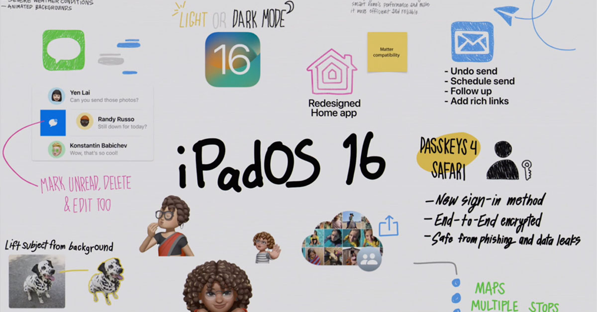 cài đặt sẵn hệ điều hành iPadOS 16 mới nhất