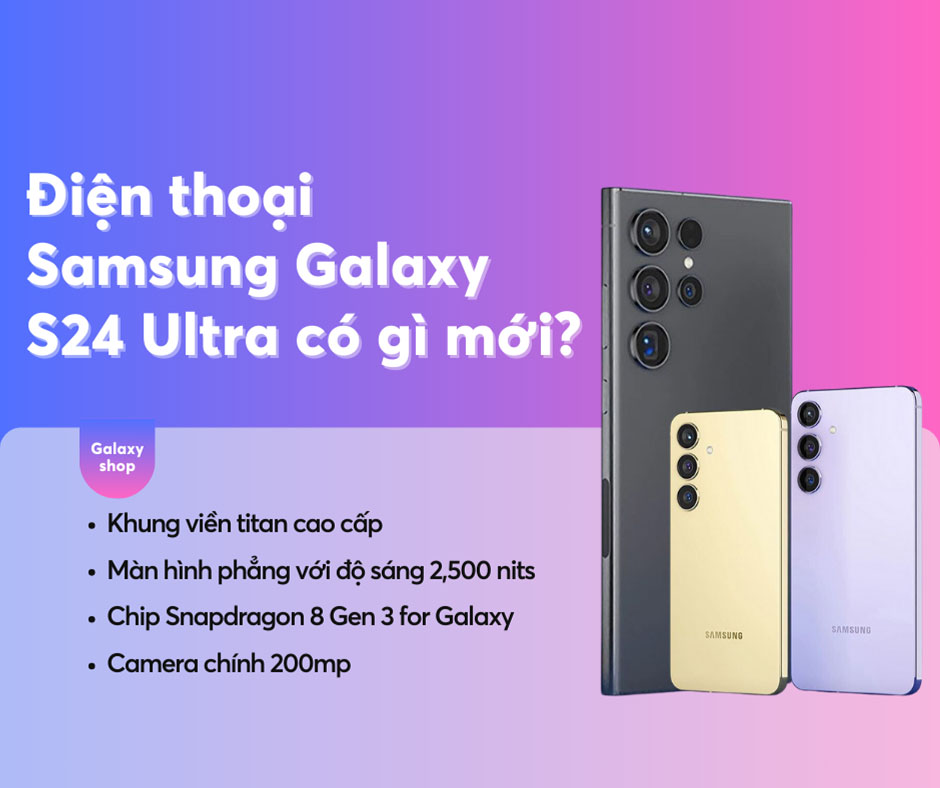 Điện thoại Samsung Galaxy S24 Ultra có gì mới