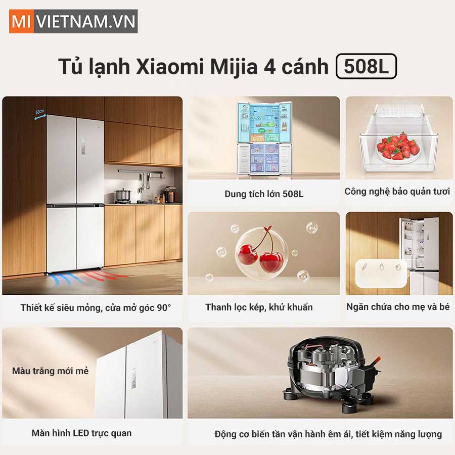 Tủ lạnh Xiaomi Mijia 2 cánh 508L