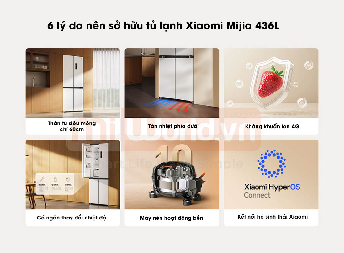 Tủ lạnh Xiaomi Mijia 4 cánh 436L