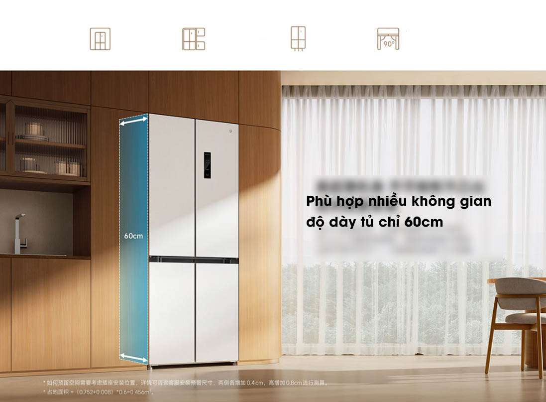 Tủ lạnh Xiaomi Mijia 4 cánh 436L